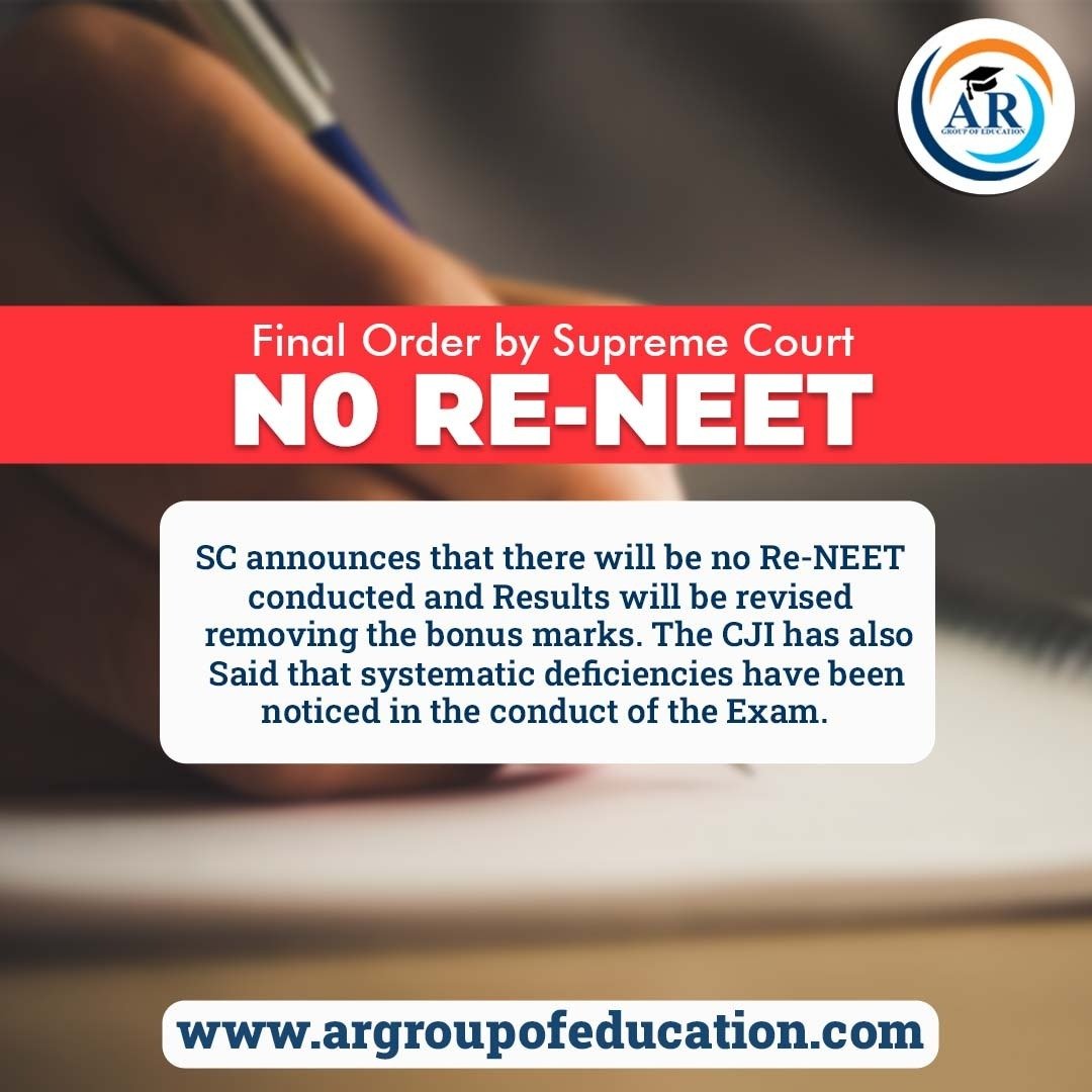 Neet-ug 2024 Sc Hearing Results Out: No Re-neet, Bonus Marks To Be Removed